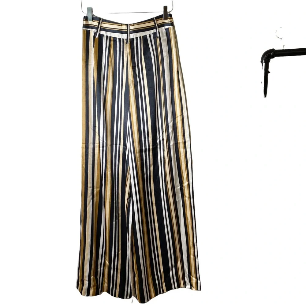 NWT Alice & Olivia by Stacey Bendet Scarlet Deco Stripe Palazzo Pants Si… - Picture 2 of 9